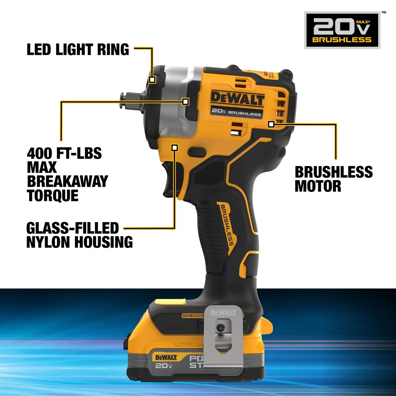 DeWalt 20V-MAX-12-IMPACT-WRENCH-HOG-RING-ANVIL-KIT