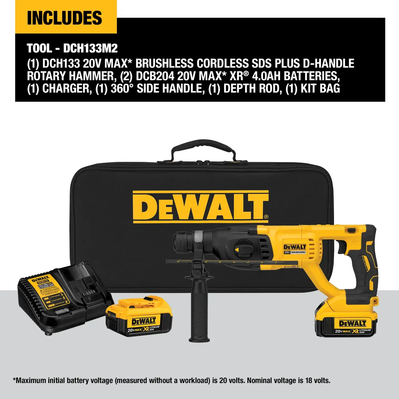 DeWalt 20V-MAX-1-BRUSHLESS-CORDLESS-SDS-PLUS-D-HANDLE-ROTARY-HAMMER-KIT