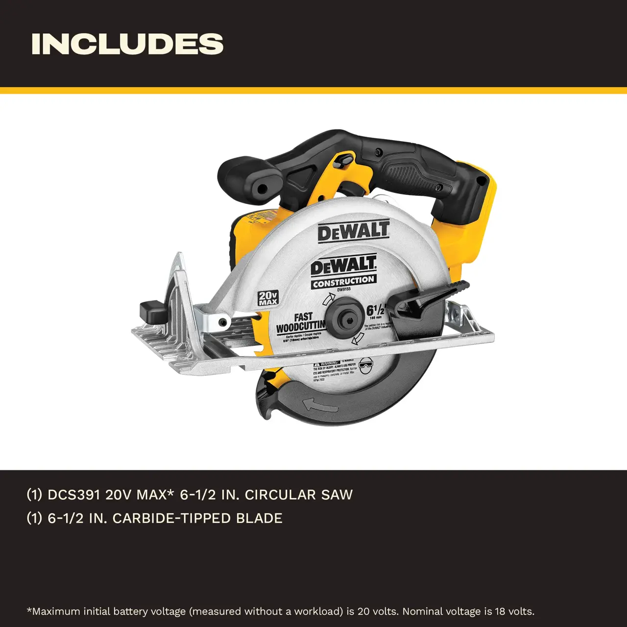 DeWalt 20V-MAX-6-12-165MM-CIRCULAR-SAW-TOOL-ONLY