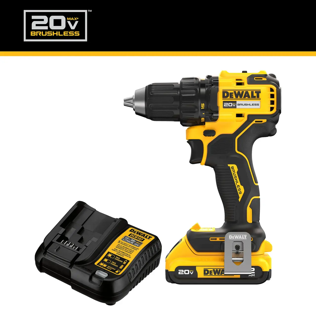 DeWalt 20V-MAX-BRUSHLESS-CORDLESS-12-DRILLDRIVER-KIT