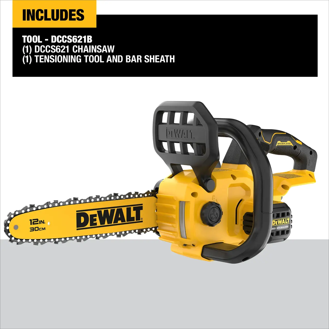 DeWalt 20V-MAX-COMPACT-12-BRUSHLESS-CORDLESS-CHAINSAW-TOOL-ONLY