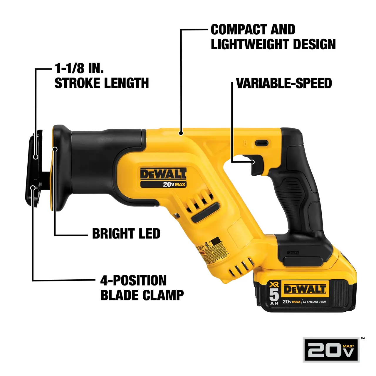 DeWalt 20V-MAX-COMPACT-RECIPROCATING-SAW-KIT
