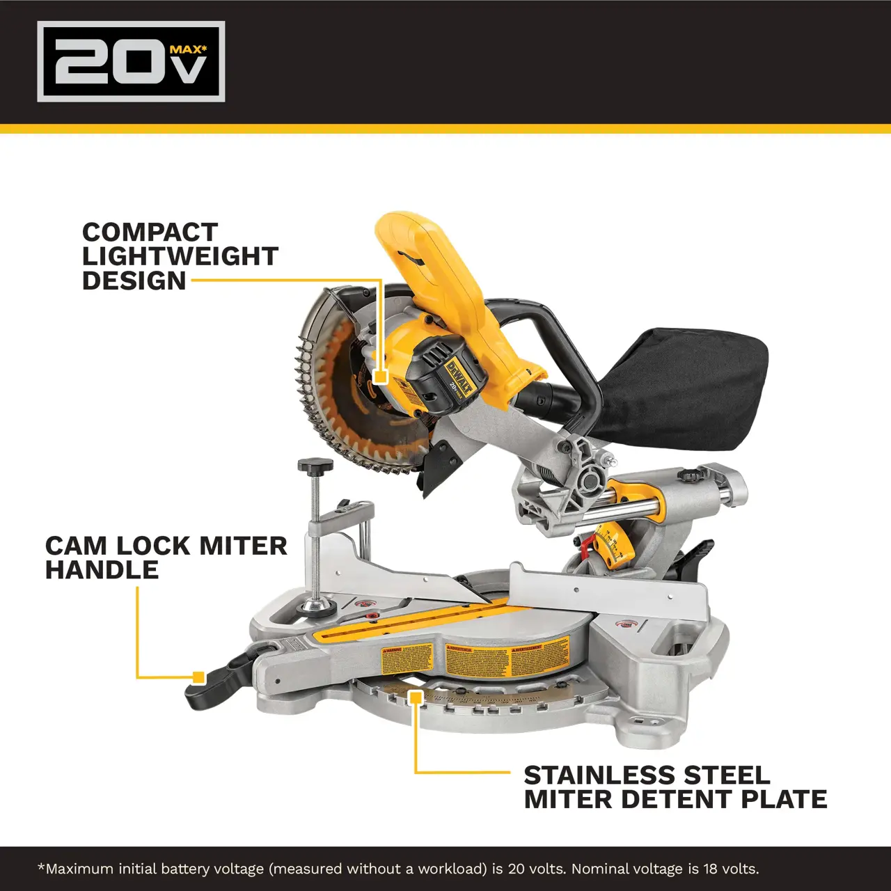 DeWalt 20V-MAX-CORDLESS-7-14-184MM-MITER-SAW-TOOL-ONLY