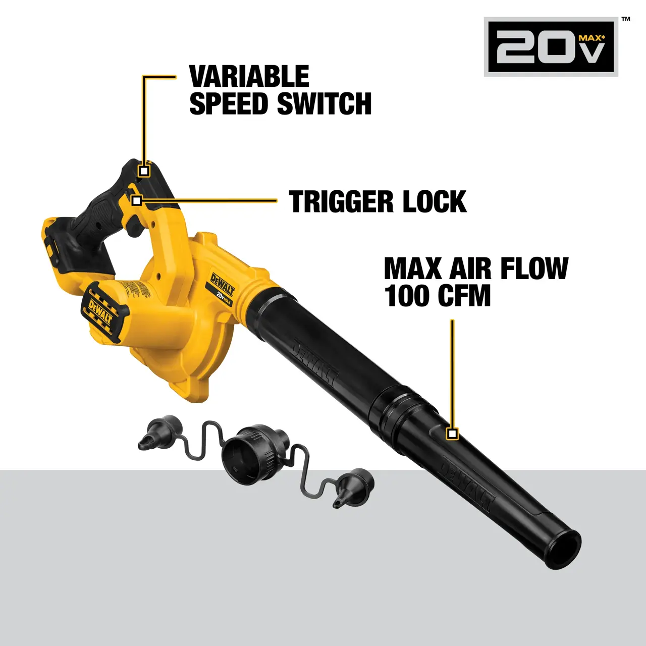 DeWalt 20V-MAX-CORDLESS-COMPACT-JOBSITE-BLOWER-TOOL-ONLY