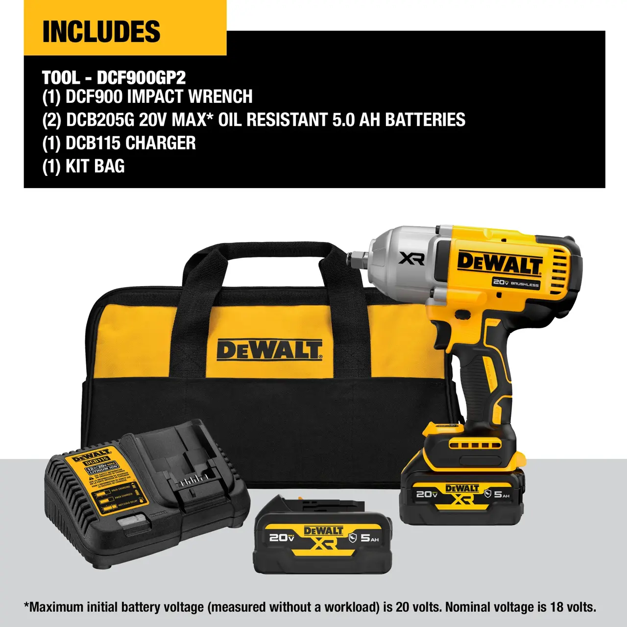 DeWalt 20V-MAX-XR-12-HIGH-TORQUE-IMPACT-WRENCH-HOG-RING-ANVIL
