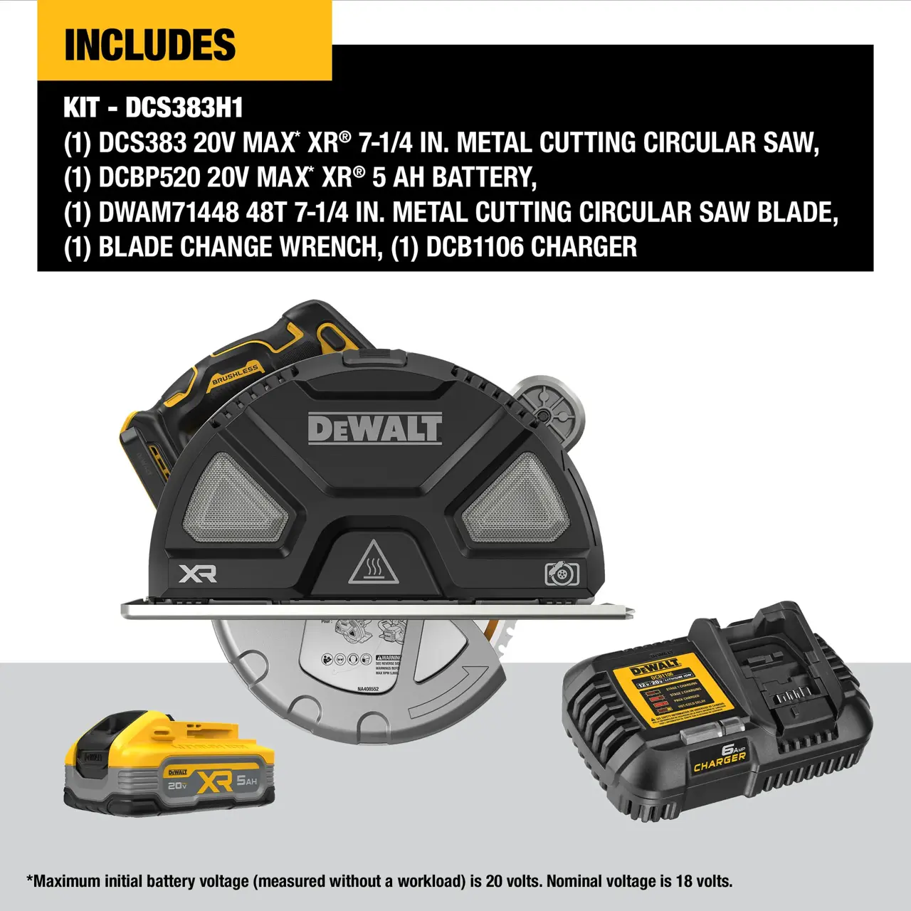 DeWalt 20V-MAX-XR-7-14-METAL-CUTTING-CIRCULAR-SAW-KIT