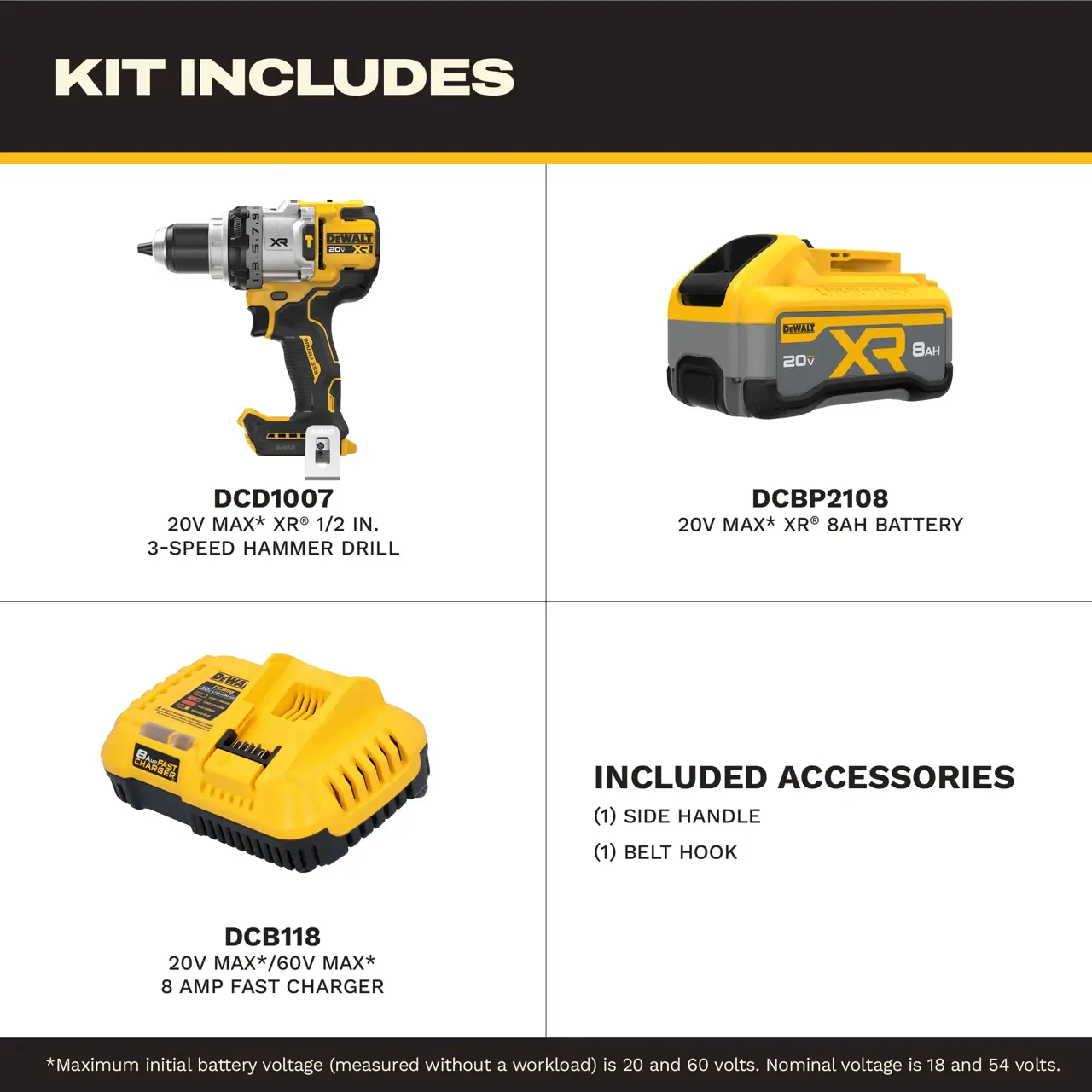 DeWalt 20V-MAX-XR-BRUSHLESS-12-3-SPEED-HAMMER-DRILL-KIT