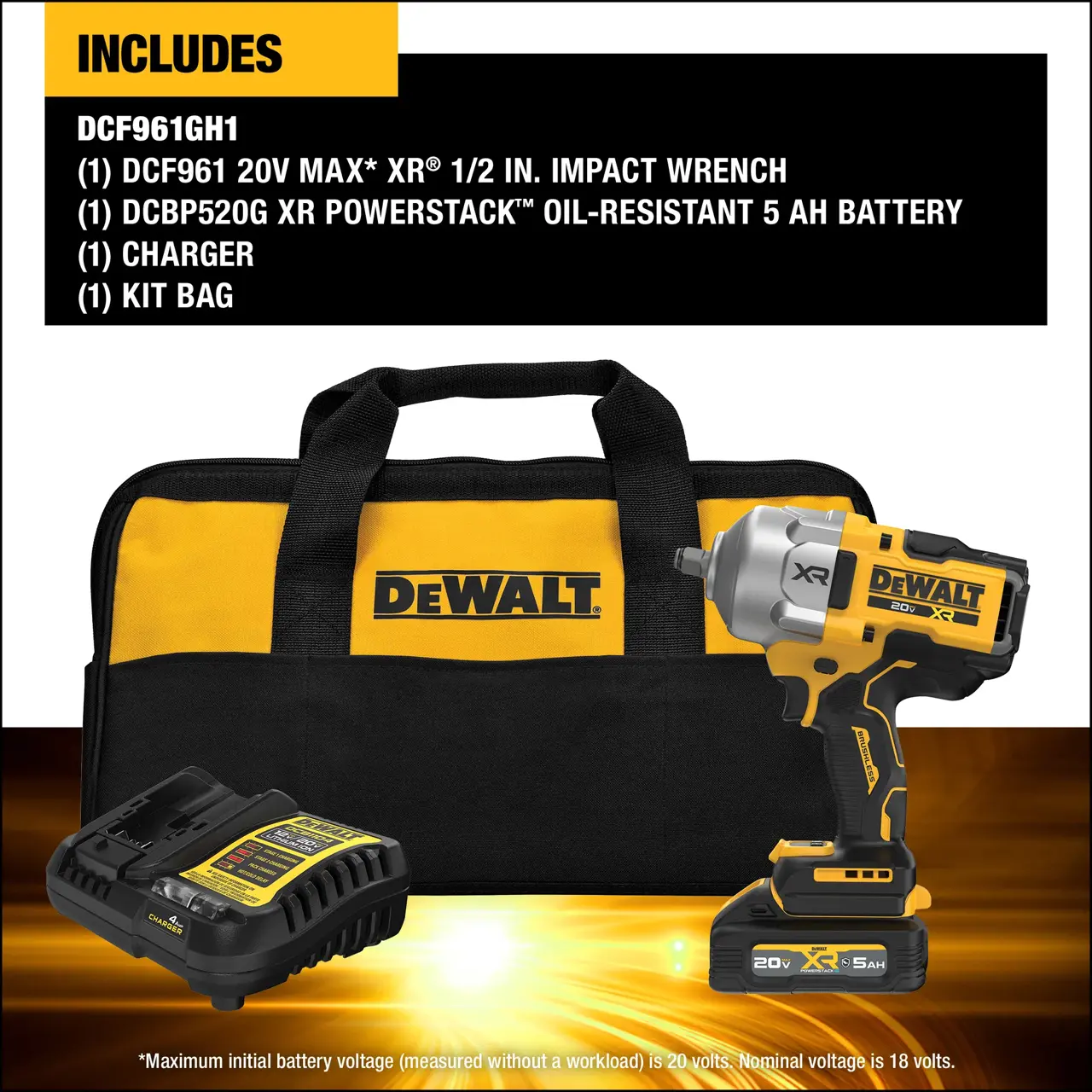 DeWalt 20V-MAX-XR-BRUSHLESS-CORDLESS-12-HIGH-TORQUE-IMPACT-WRENCH-HOG-RING-ANVIL-KIT