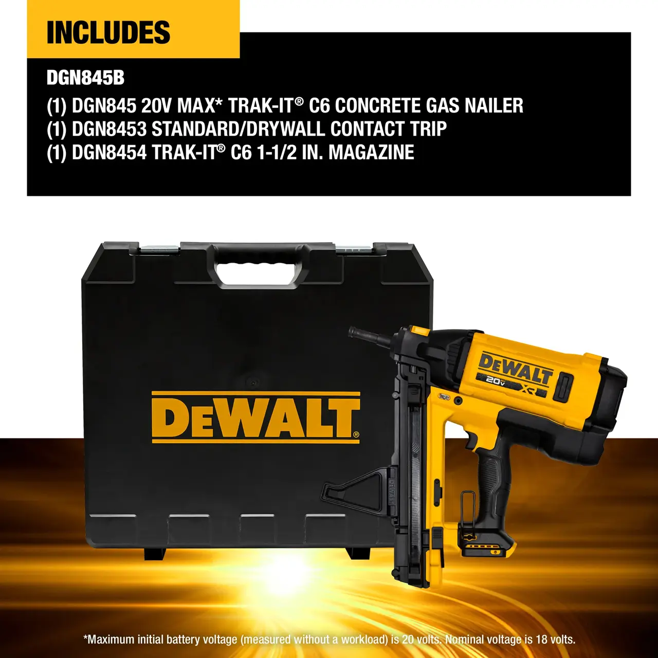 DeWalt 20V-MAX-XR-TRAK-IT-C6-GAS-NAILER-TOOL-ONLY