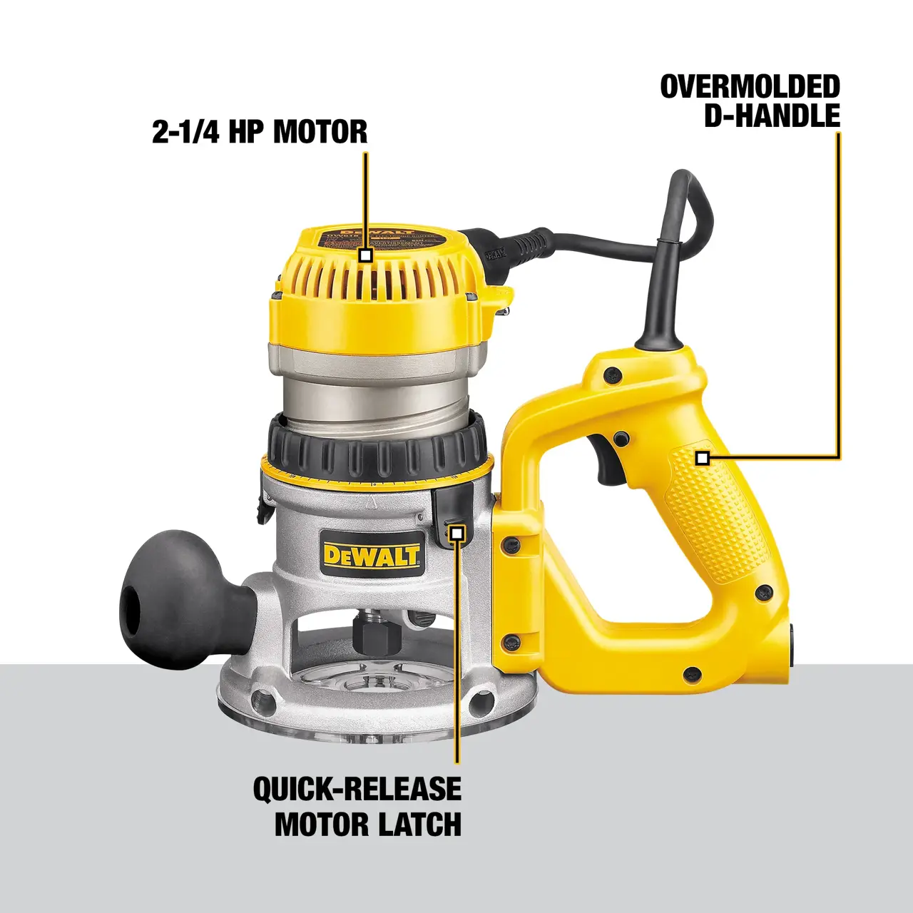 DeWalt 2-14-HP-MAXIMUM-MOTOR-HP-EVS-D-HANDLE-ROUTER-SOFT-START
