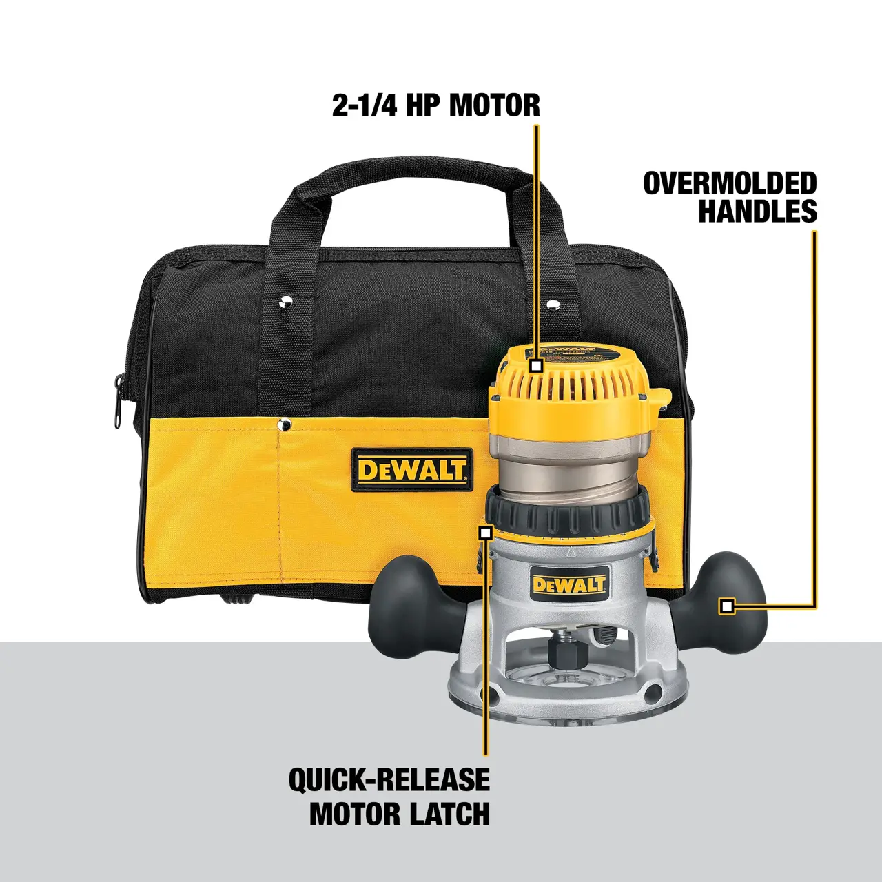 DeWalt 2-14-HP-MAXIMUM-MOTOR-HP-EVS-FIXED-BASE-ROUTER-KIT-SOFT-START