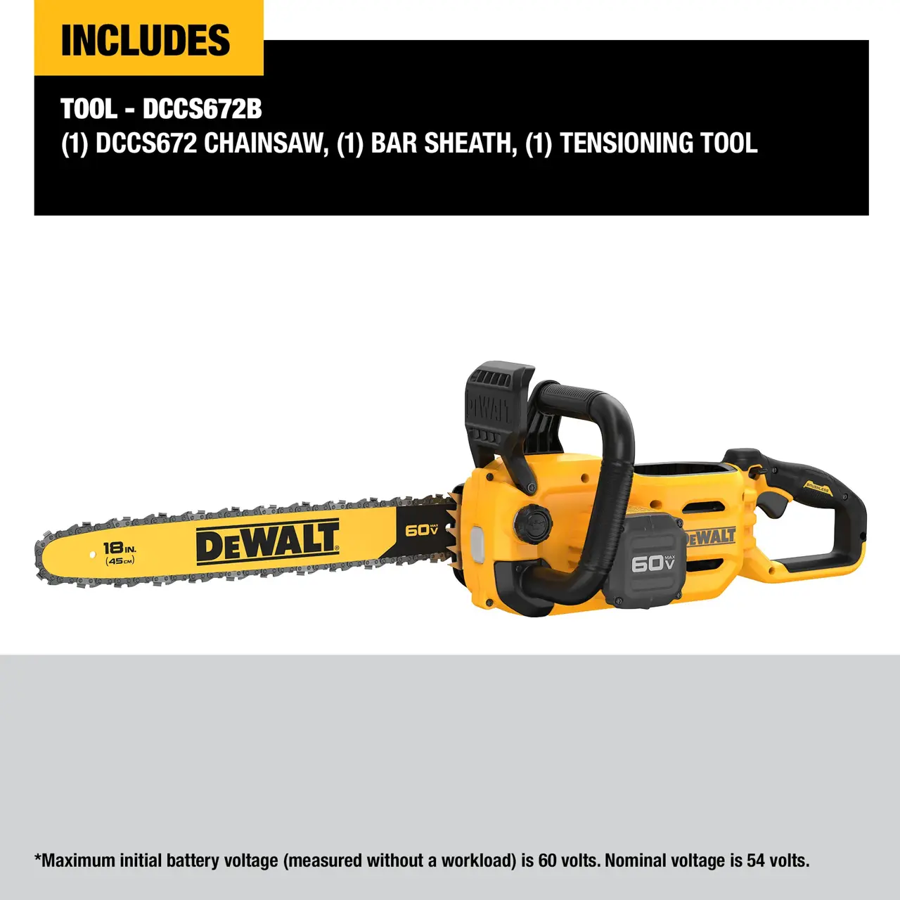 DeWalt 60V-MAX-18-BRUSHLESS-CORDLESS-CHAINSAW-TOOL-ONLY