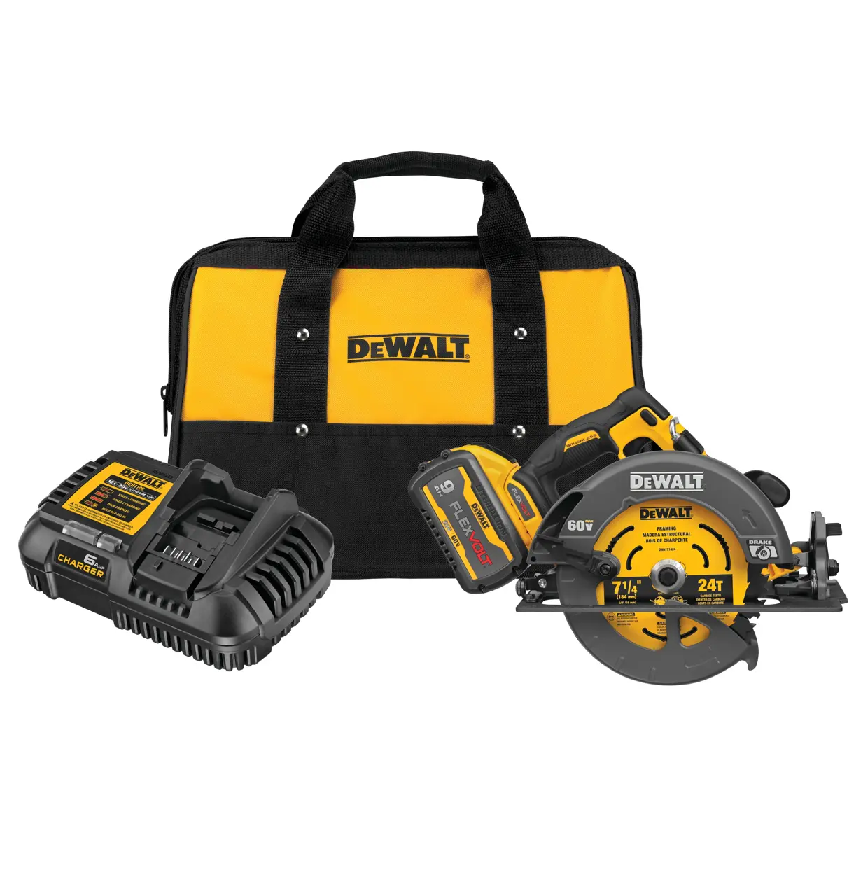 DeWalt 60V-MAX-BRUSHLESS-CORDLESS-7-14-CIRCULAR-SAW-ELECTRONIC-BRAKE-KIT