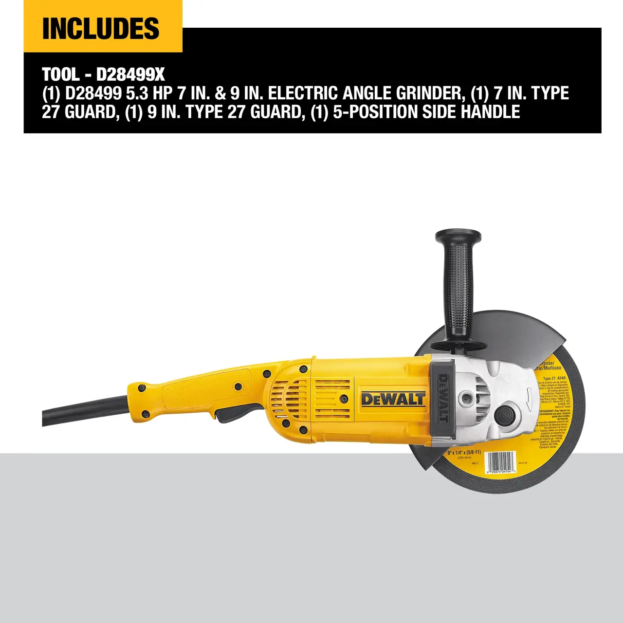 DeWalt 7-9-180MM230MM-53-HP-ANGLE-GRINDER