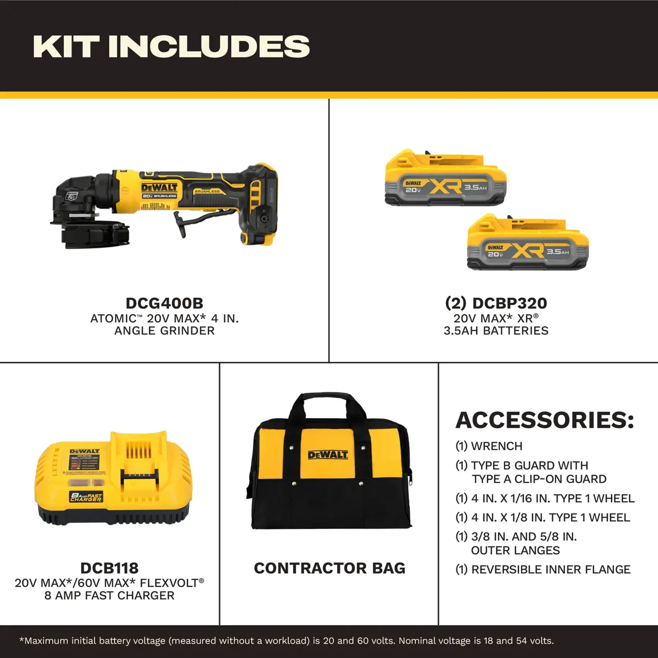 DeWalt ATOMIC-20V-MAX-4-ANGLE-GRINDER-KIT