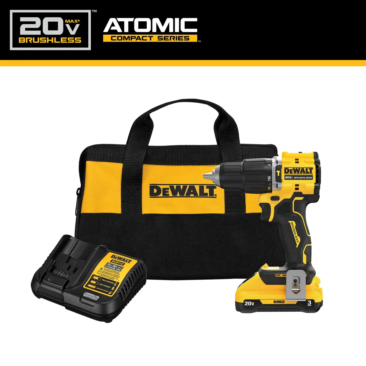 DeWalt ATOMIC-20V-MAX-BRUSHLESS-CORDLESS-12-HAMMER-DRILL-KIT