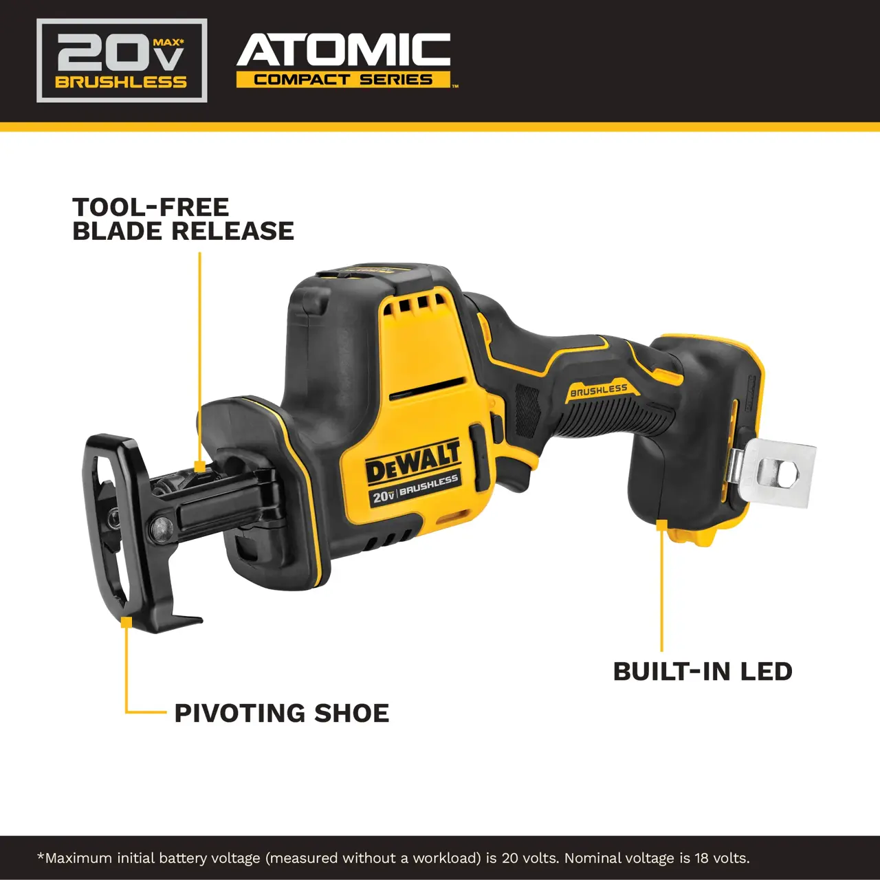 DeWalt ATOMIC-20V-MAX-CORDLESS-ONE-HANDED-RECIPROCATING-SAW-KIT