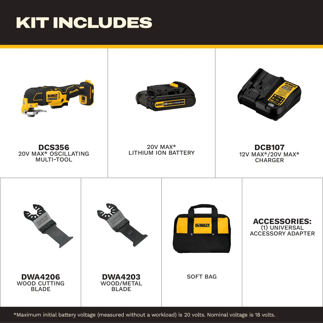 DeWalt DEWALT-20V-MAX-3-SPEED-CORDLESS-OSCILLATING-MULTI-TOOL-KIT