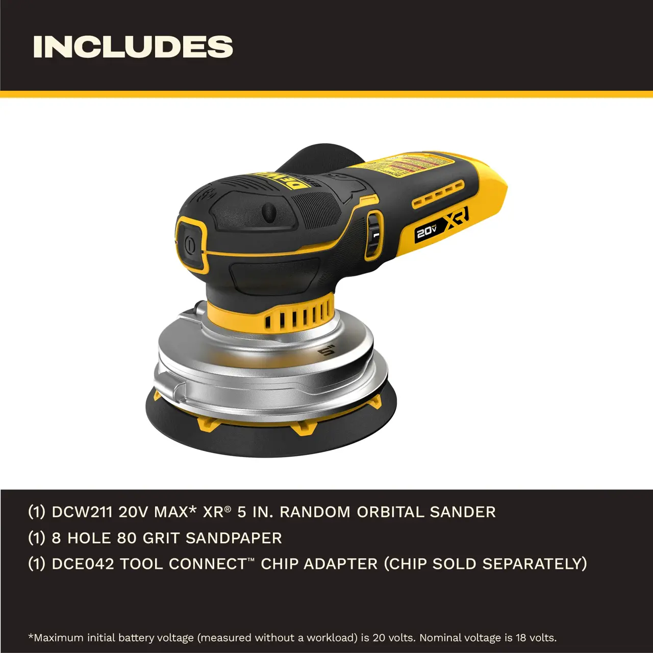 DeWalt DEWALT-20V-MAX-XR-5-RANDOM-ORBIT-SANDER-TOOL-ONLY