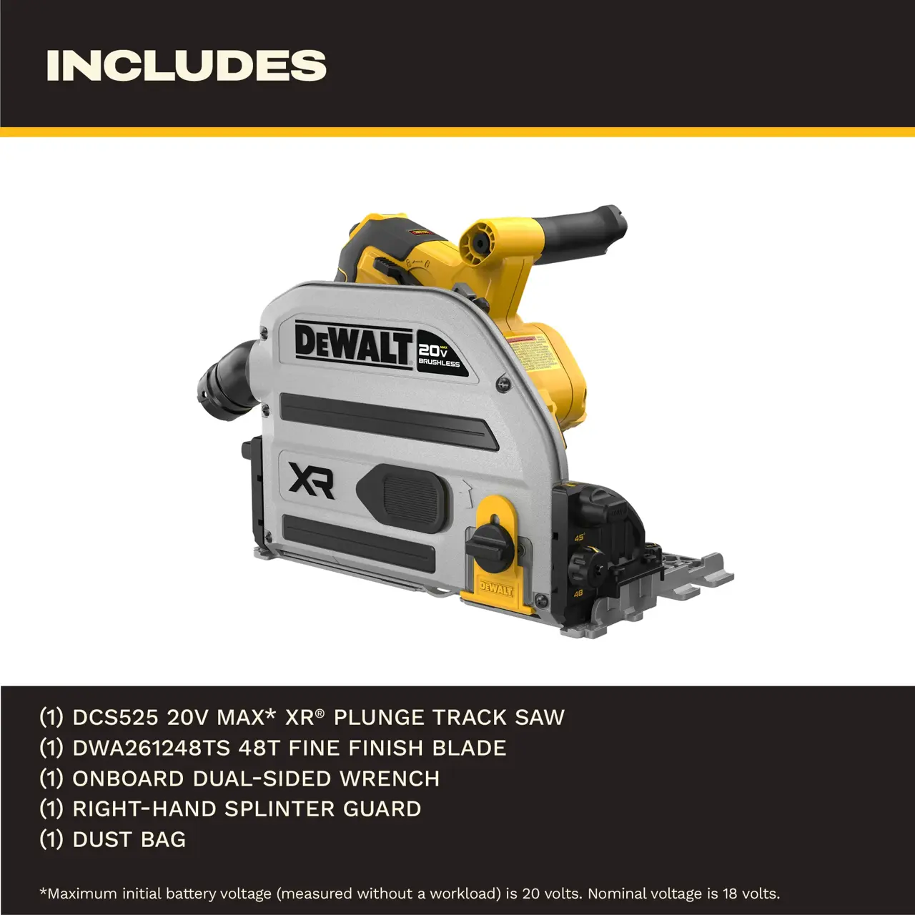 DeWalt DEWALT-20V-MAX-XR-6-12-PLUNGE-TRACK-SAW-TOOL-ONLY