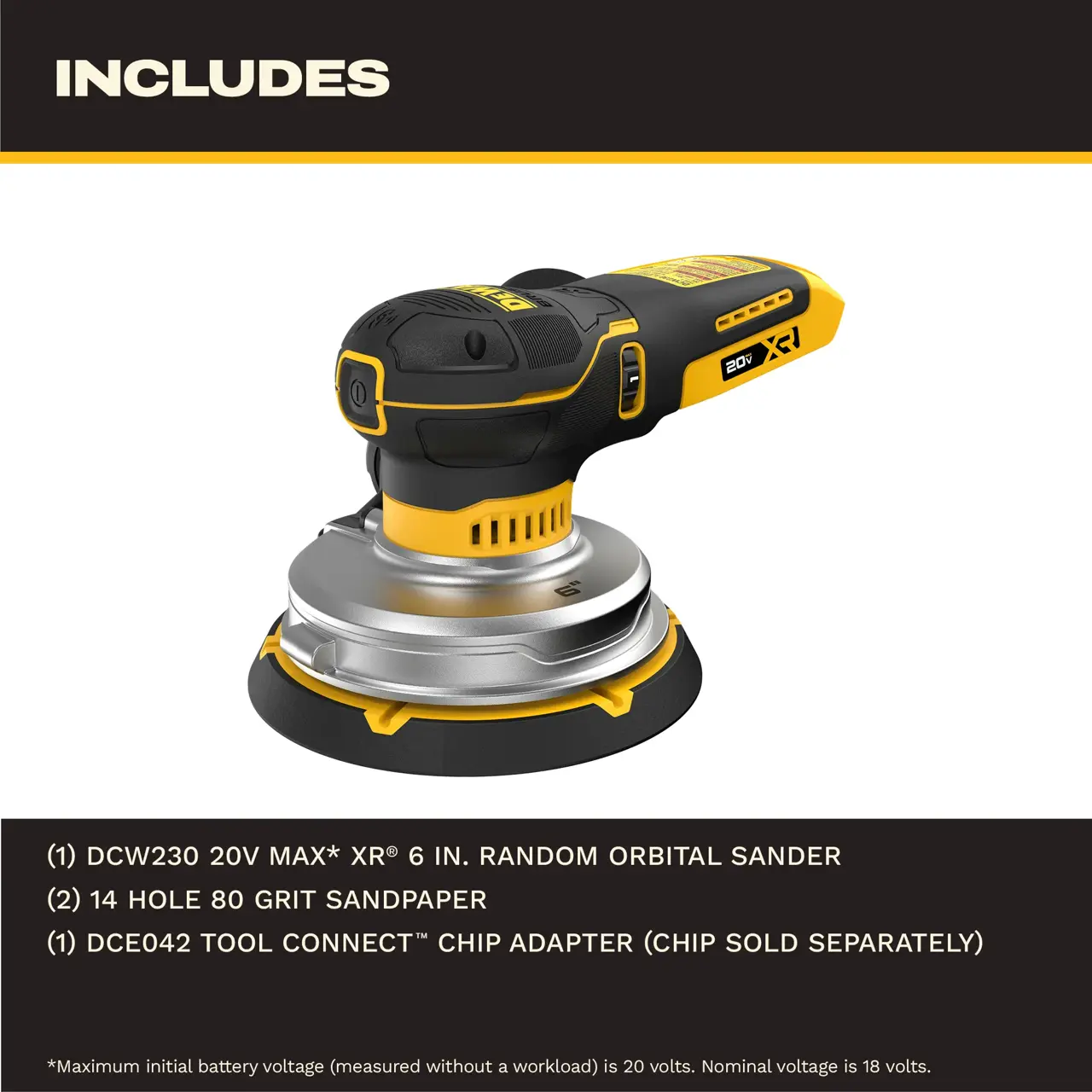 DeWalt DEWALT-20V-MAX-XR-6-RANDOM-ORBIT-SANDER-TOOL-ONLY