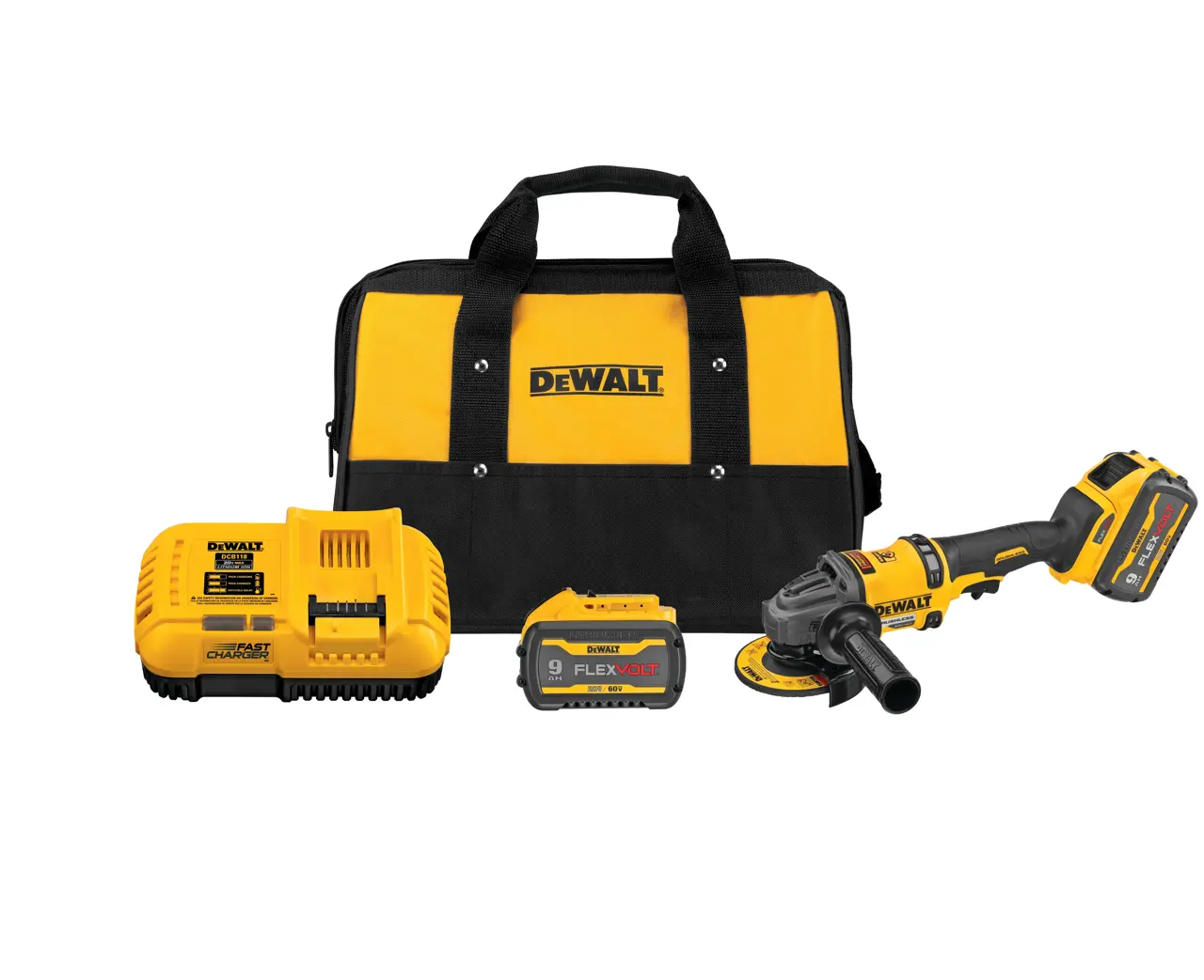 DeWalt FLEXVOLT-60V-MAX-BRUSHLESS-CORDLESS-4-12-6-114MM-152MM-SMALL-ANGLE-GRINDER