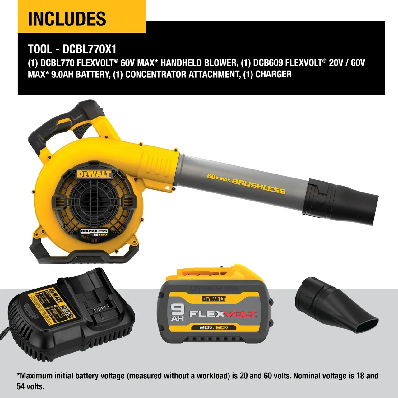 DeWalt FLEXVOLT-60V-MAX-BRUSHLESS-CORDLESS-HANDHELD-LEAF-BLOWER-1-90-AH-BATTERY-AND