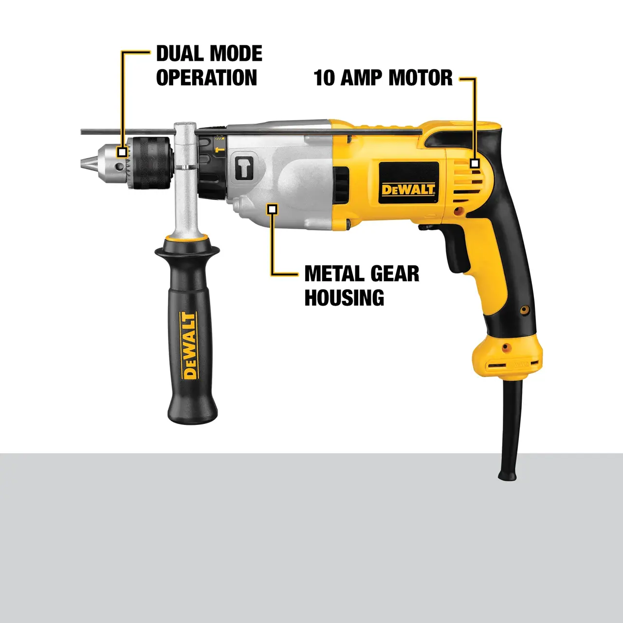 DeWalt HAMMER-DRILL-KIT-12-10-AMP-PISTOL-GRIP