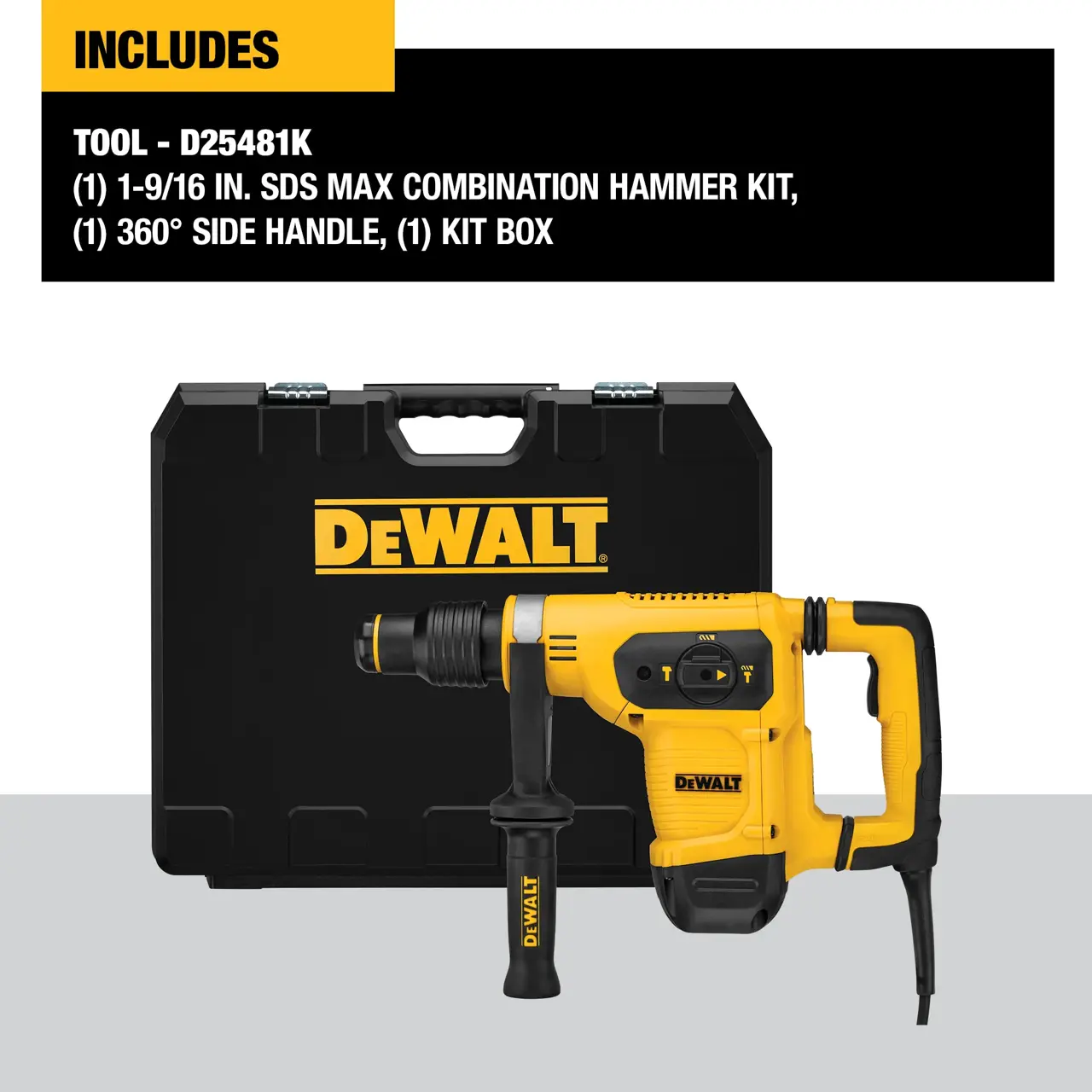 DeWalt ROTARY-HAMMERDRILL-COMBINATION-KIT-SDS-MAX-1-916-40MM